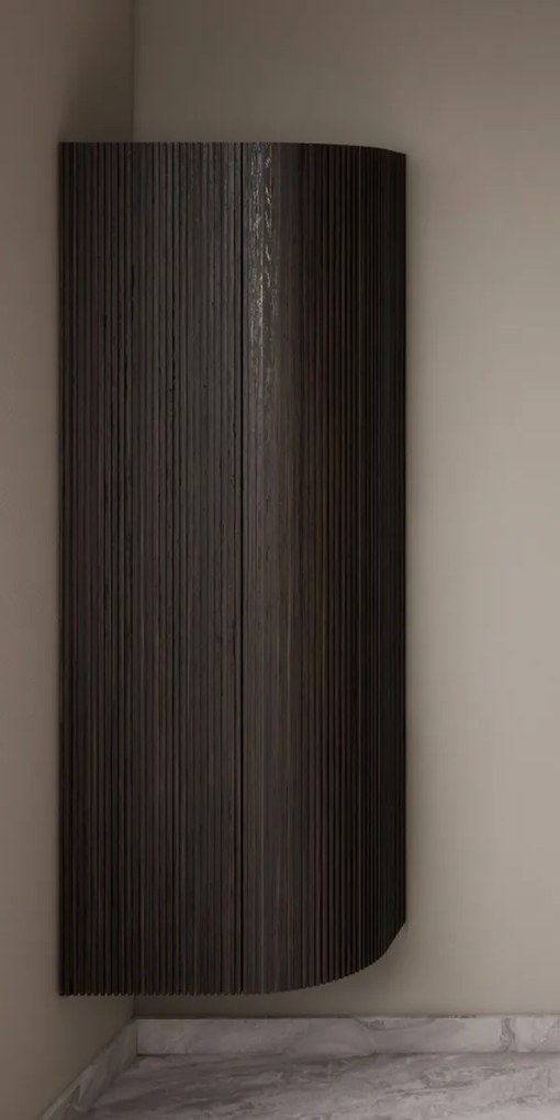 Gliss Design Alluro kolomkast 160cm met ronding rechts ebony