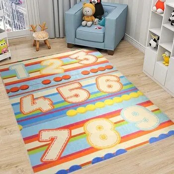 Kleden Bruin Mani Textile  Vloerkleed voor de kinderkamer