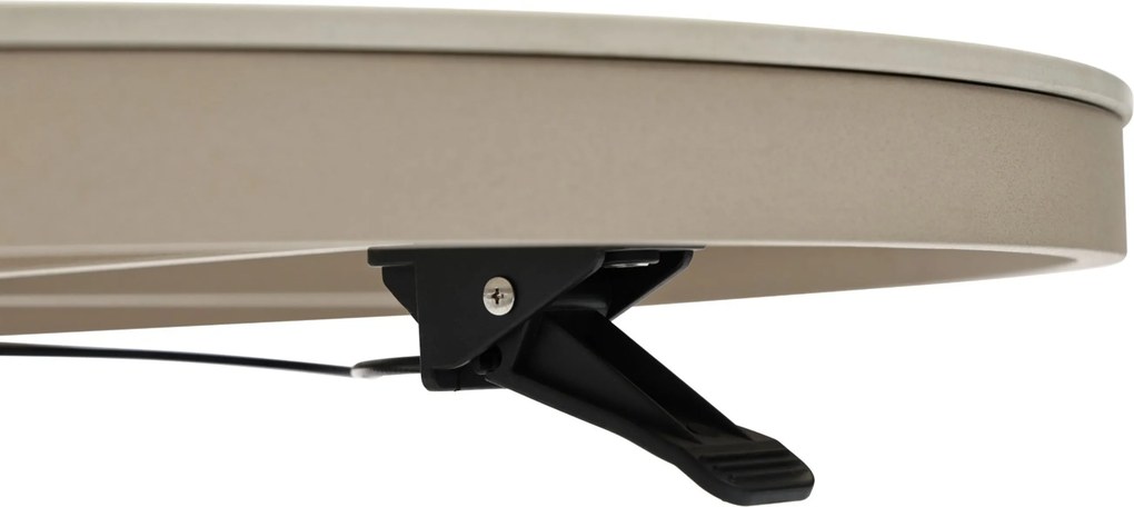 Tuintafel rond 90 cm Zand/Beige Tivano in hoogte verstelbare
