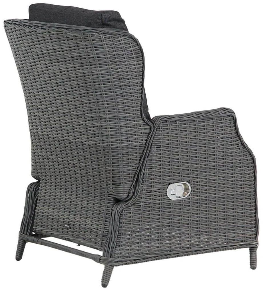 Bistroset 2 personen Wicker Zwart Garden Collections Chicago