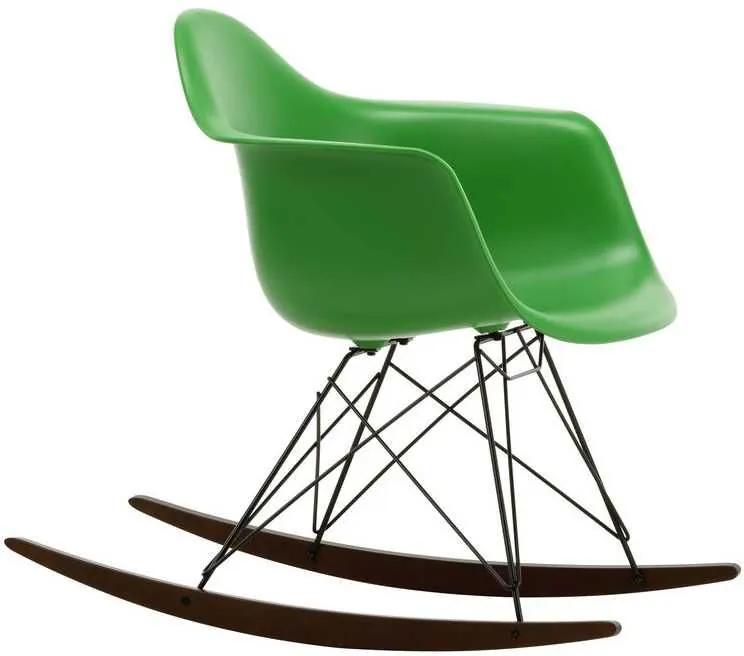 Vitra Eames RAR schommelstoel met donker onderstel groen
