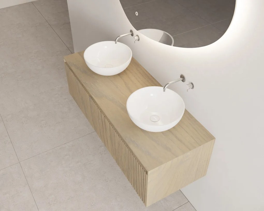 Gliss Design Timotheus badmeubel met ribbelfront 120cm ash gray