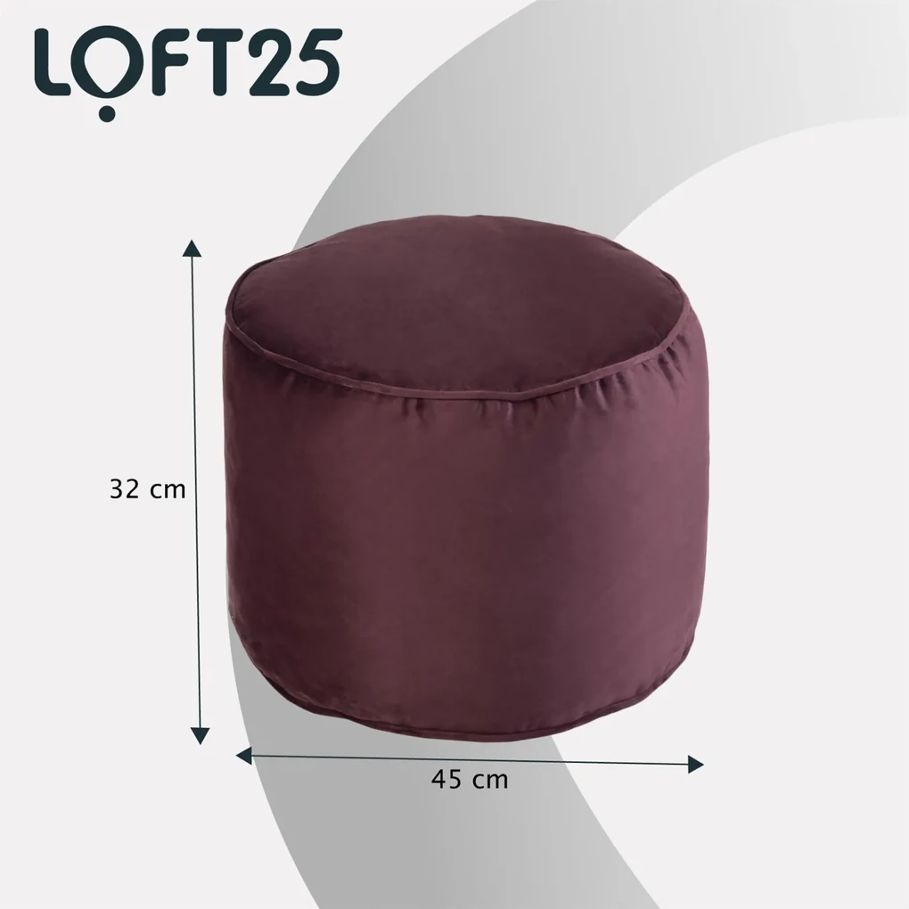 Velvet Poef - Aubergine | BIANO