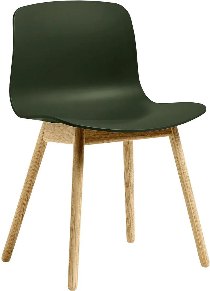 Hay AAC12 stoel met helder gelakt onderstel Green