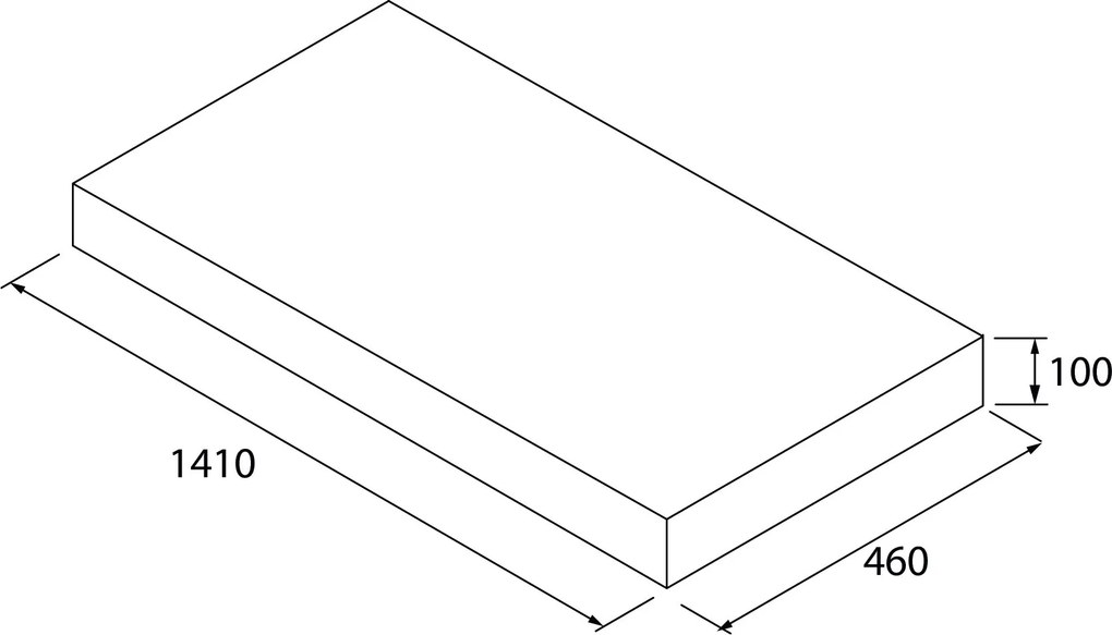 Muebles Hoyo wastafelblad 140cm walnoot