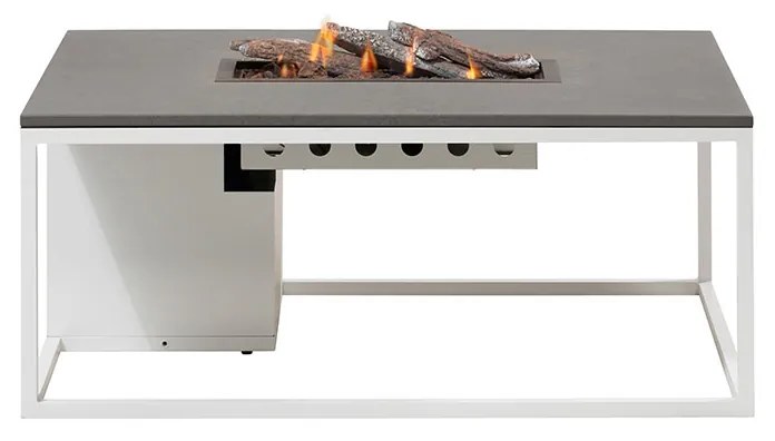 Cosi Fires Cosiloft lounge vuurtafel 120 cm wit - grey top