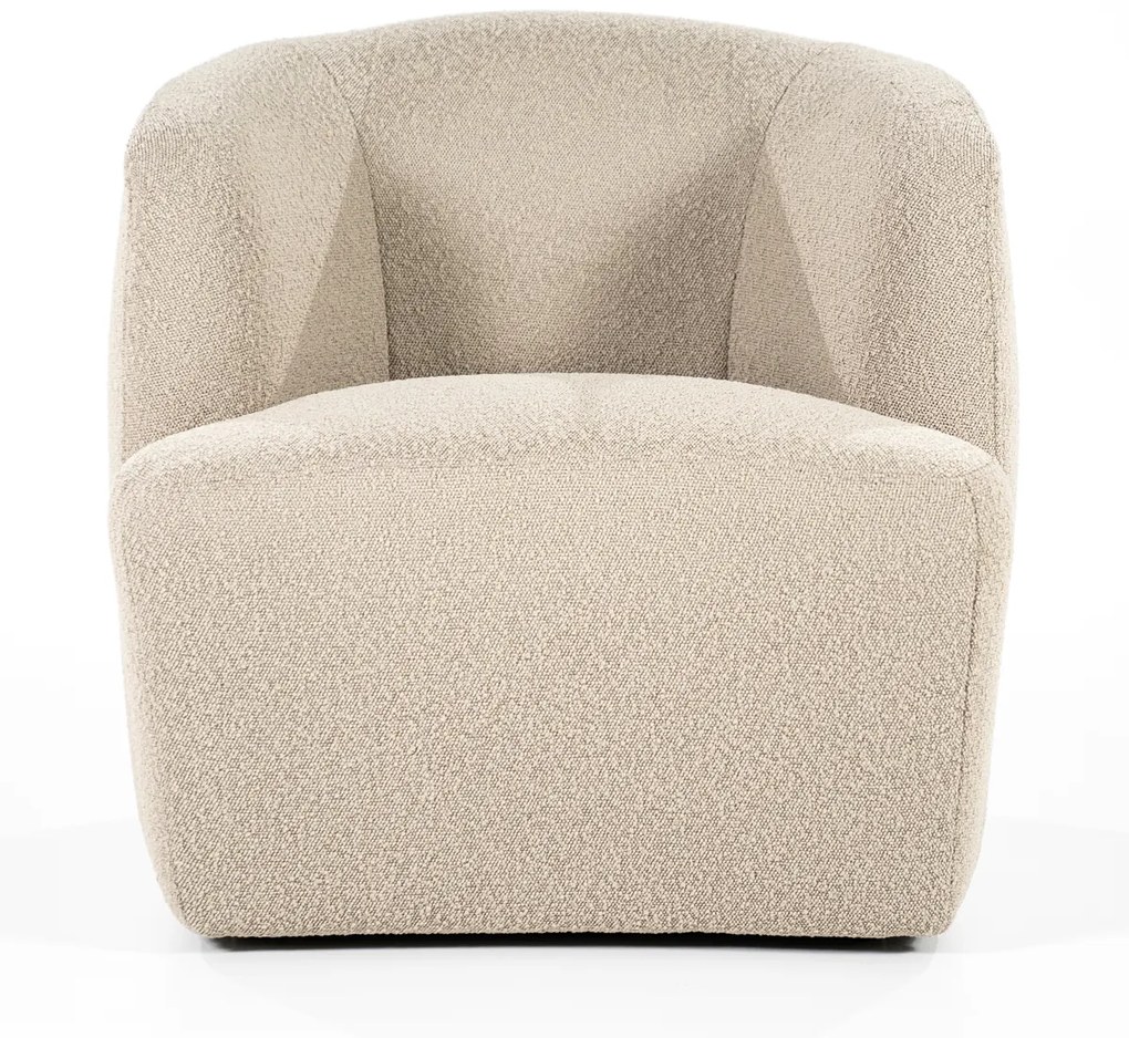 Eleonora Charlotte Taupe Boucle Fauteuil Rond