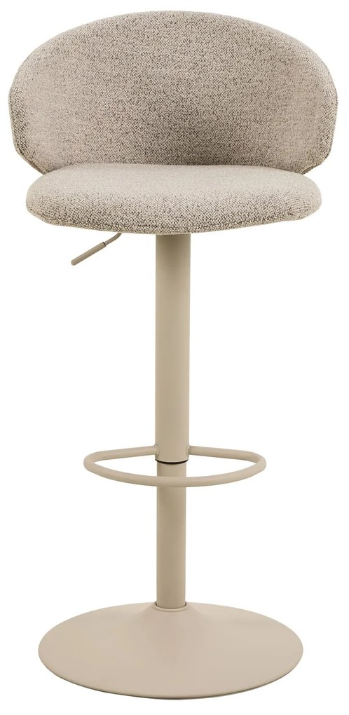NELA Beige Latte (stof Monza 60 FR)/beige poten - DRAAIBARE BARKRUK MET BEKLEDING -VOOR KEUKEN RESTAURANT