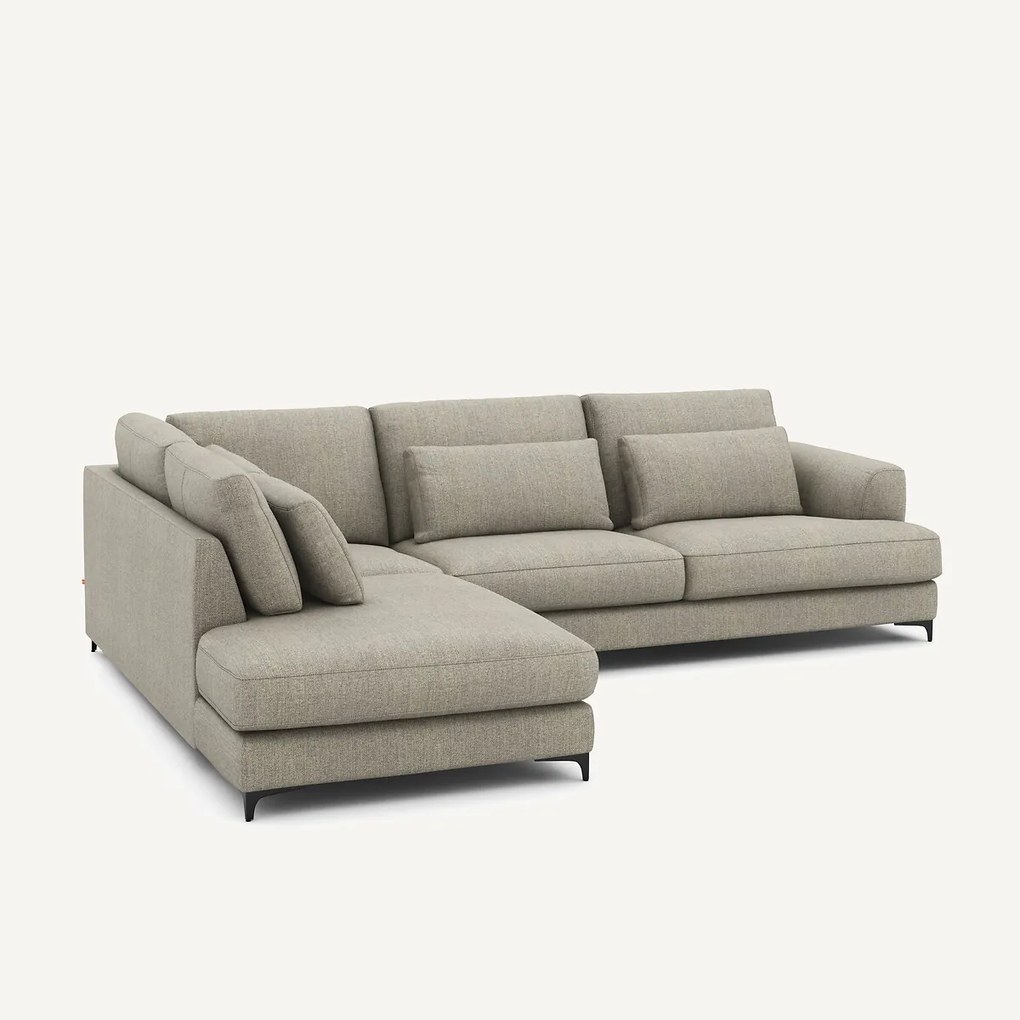 Omvormbare hoekbank links, tweed stof, Marsile