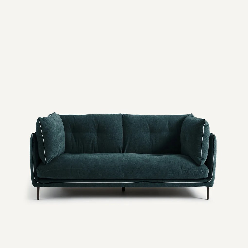 2-zits bank, chenille fluweel, Botero