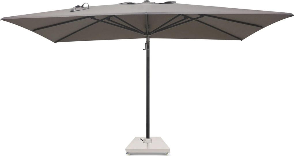 Zweefparasol 3x3m S2 Excellent (incl. voet en hoes) Taupe-naturel-bruin Camello Luna