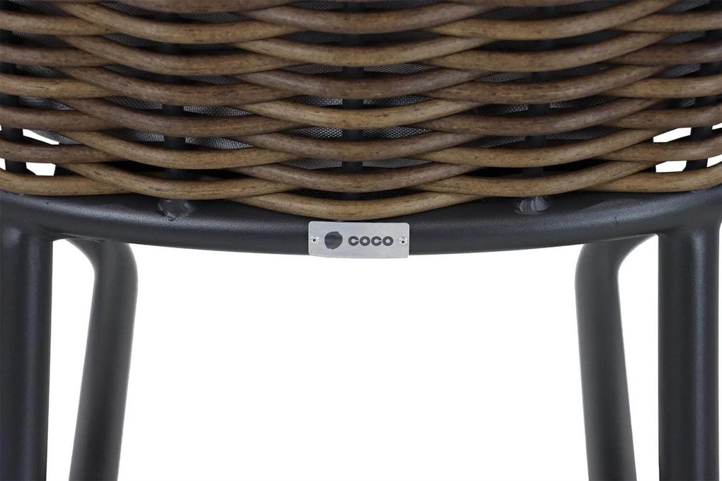 Barset 2 personen 70 cm Aluminium/wicker Grijs Coco Coco Palm