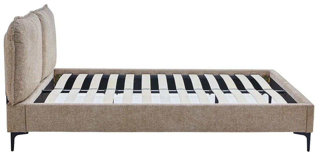 Gestoffeerd Bed Beige Stof 180x200 Cm