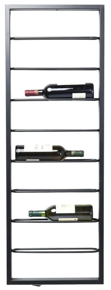 Kare Design Bistro Zwart Wijnrek Hangend - 42x6x120cm.