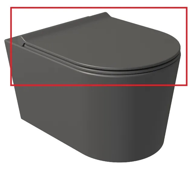 Salenzi Form Slim toiletzitting mat antraciet