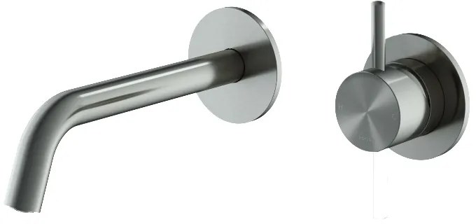 Hotbath Archie afbouwdeel voor inbouw wastafelmengkraan met 18cm uitloop geborsteld gunmetal PVD