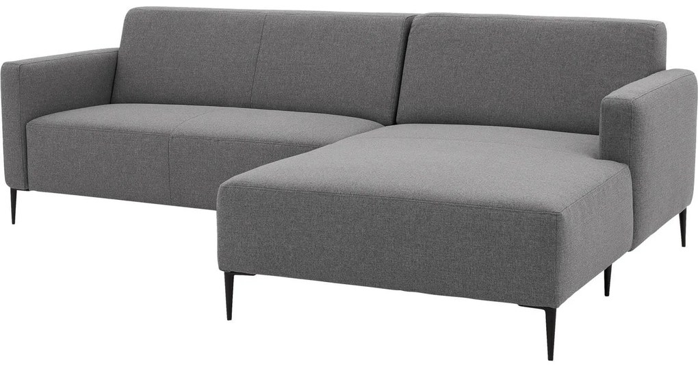 Goossens Key West grijs, stof, 2-zits, modern design