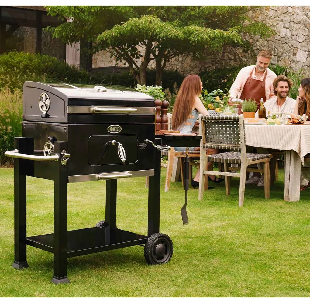 Boretti Carbone houtskoolbarbecue 2.0 met beschermhoes
