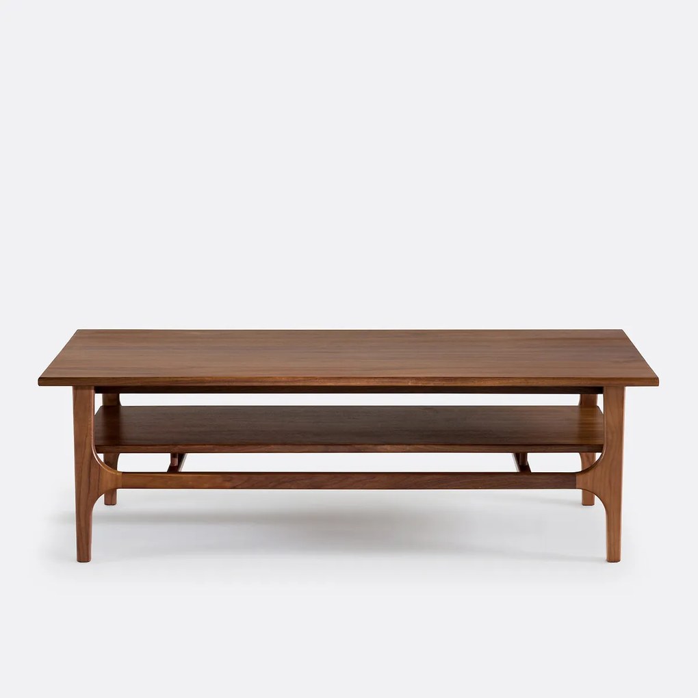 Salontafel van notenhout en notenhoutfineer, Larsen