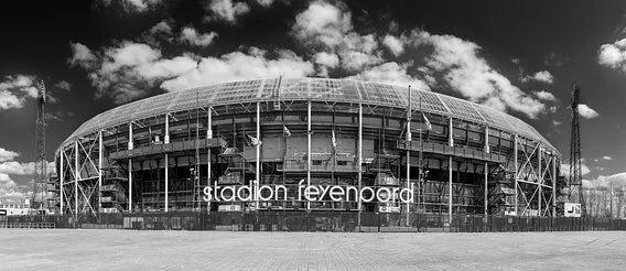 Stadion Feyenoord ofwel De Kuip, panorama - Canvas - 45x20