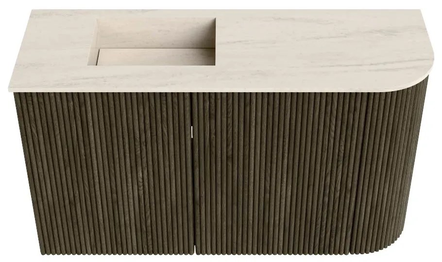 Mondiaz Joya DLux 70cm toiletmeubel ronding rechts shadow met wastafel faye links zonder kraangat meli