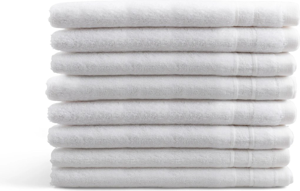 Washandjes DoubleLife Recycled Cotton Collectie– 8 stuks – 16×21 – bright white