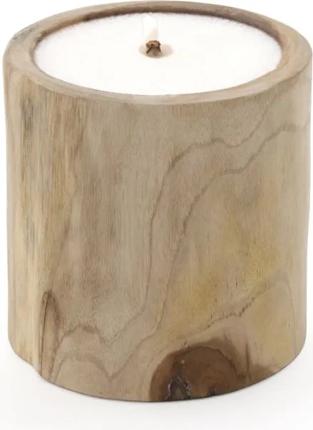 Buitenkaarsen | Tierra Outdoor Round High | Teakhout | Natural Teak | ø 19cm | Kees Smit Tuinmeubelen