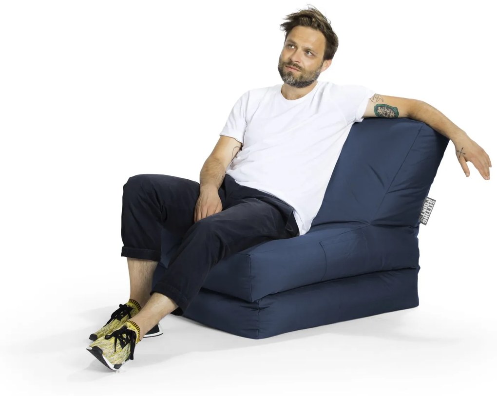 Loungebed Twist Scuba Outdoor - Jeansblauw