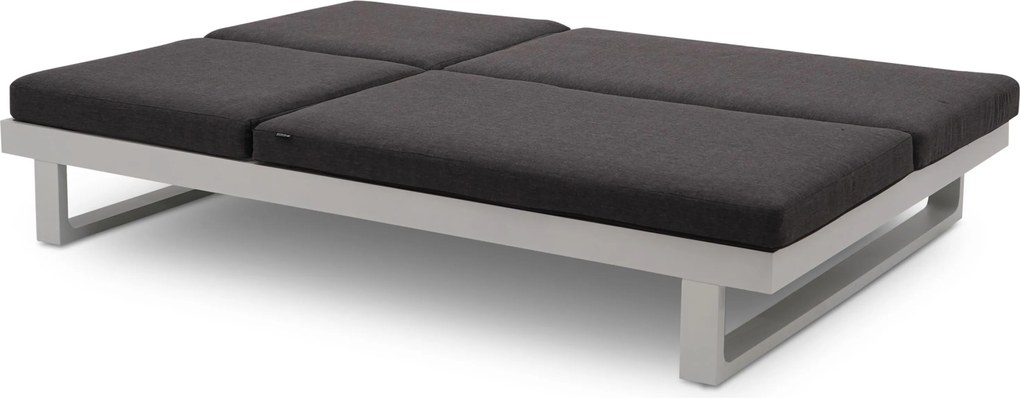 Lifestyle Garden Furniture Massimo Ligbed Met Kussen Wit/carbon Aluminium Wit
