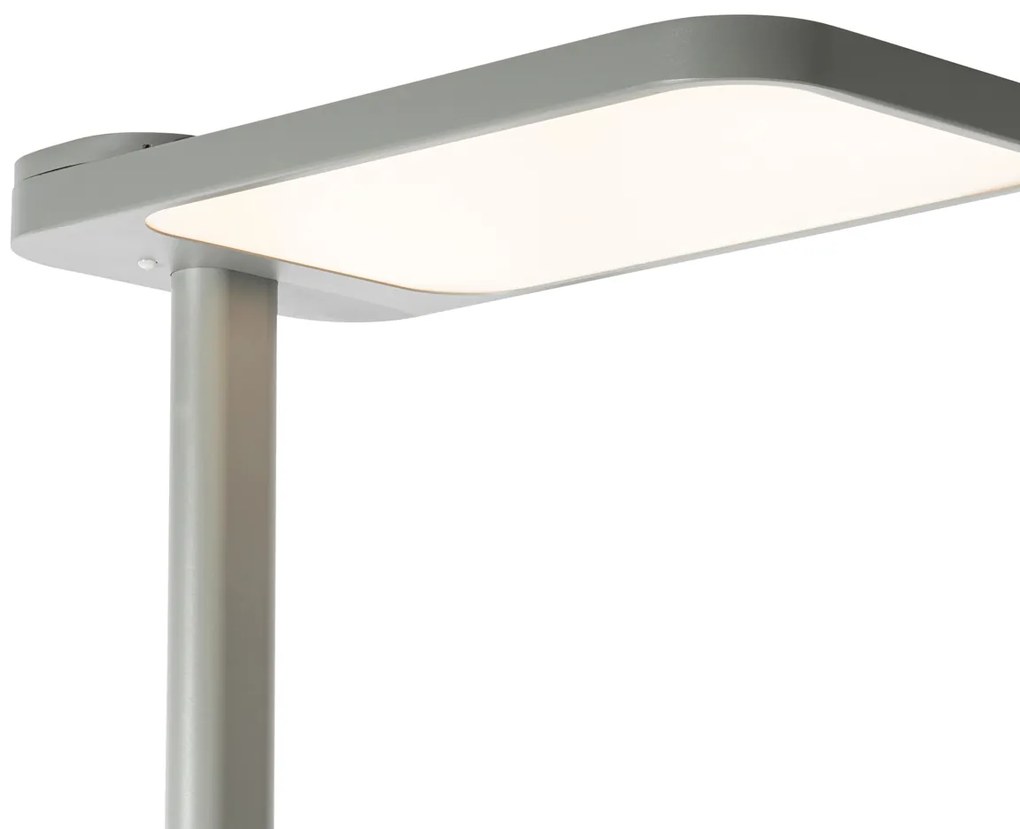 Daglicht vloerlamp grijs vierkant incl. LED en dimmer - Guzo