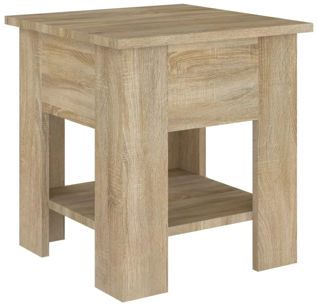 vidaXL Salontafel 40x40x42 cm bewerkt hout sonoma eikenkleurig