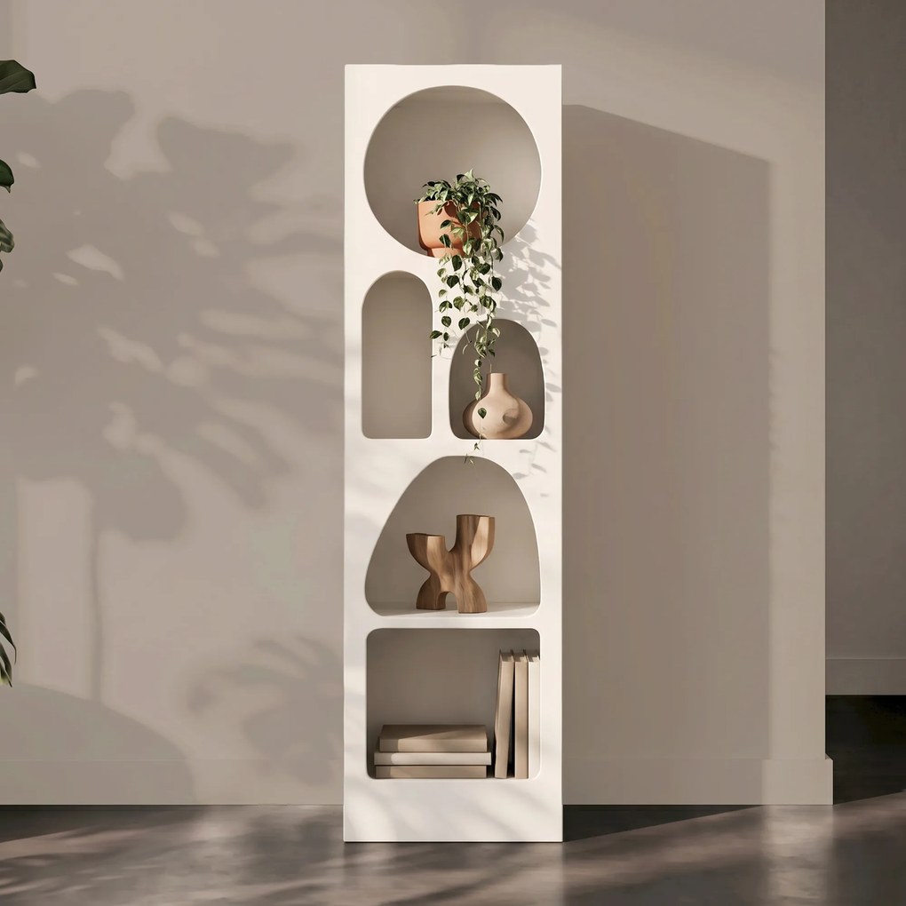 Smalle Kast Organische Vorm - 48x32x180cm.