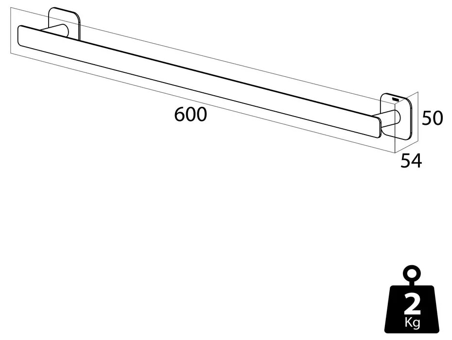 Tiger Colar handdoekrek 60cm zwart