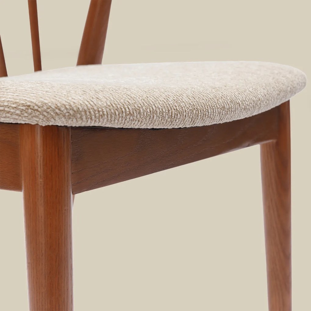 Walnoot Spijlenstoel Scandinavisch Design
