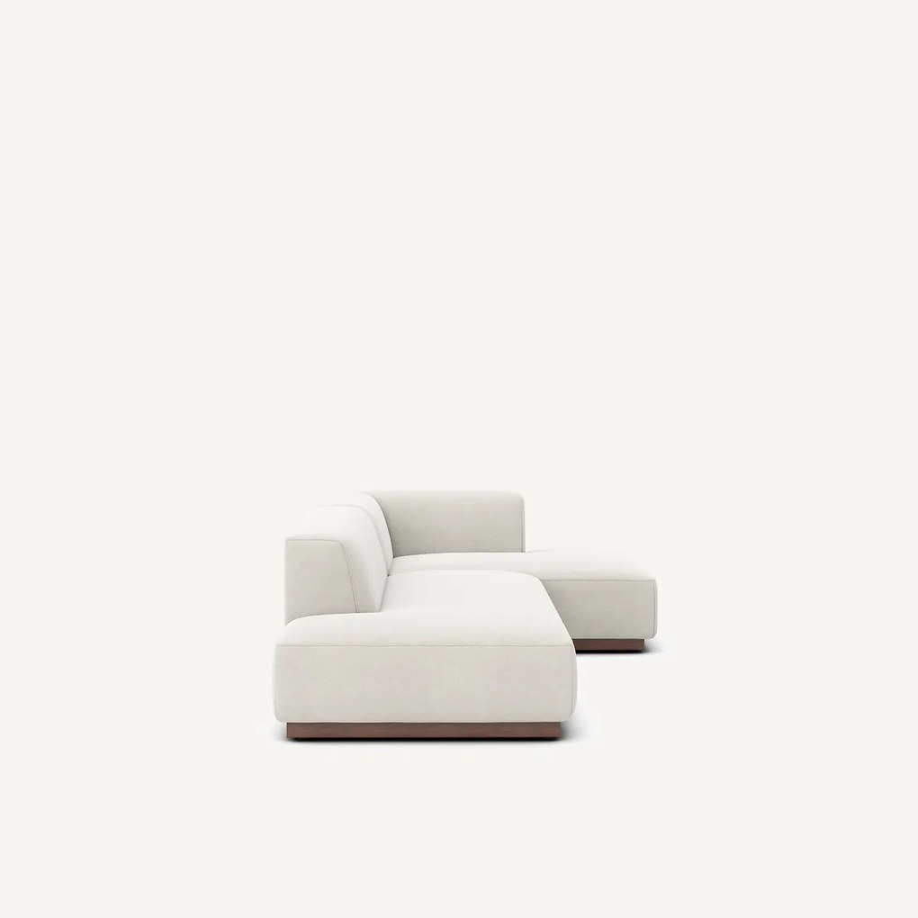 XL rechte hoekbank in linnen fluweel, JACOPO