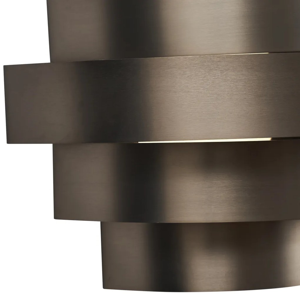 Moderne wandlamp gunmetal incl. LED 3-staps dimbaar - Lines