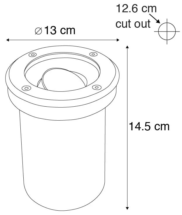 Set van 5 buiten grondspots RVS IP65 - Delux Modern GU10 IP65 Buitenverlichting