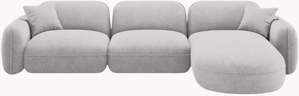 Modulaire fluwelen hoekbank Lucien, (3-zits), hoekdeel rechts