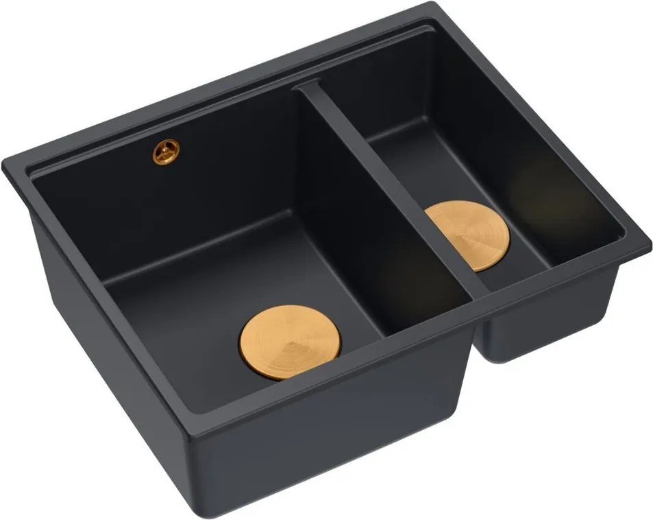 granieten spoelbak Logan 150 Black