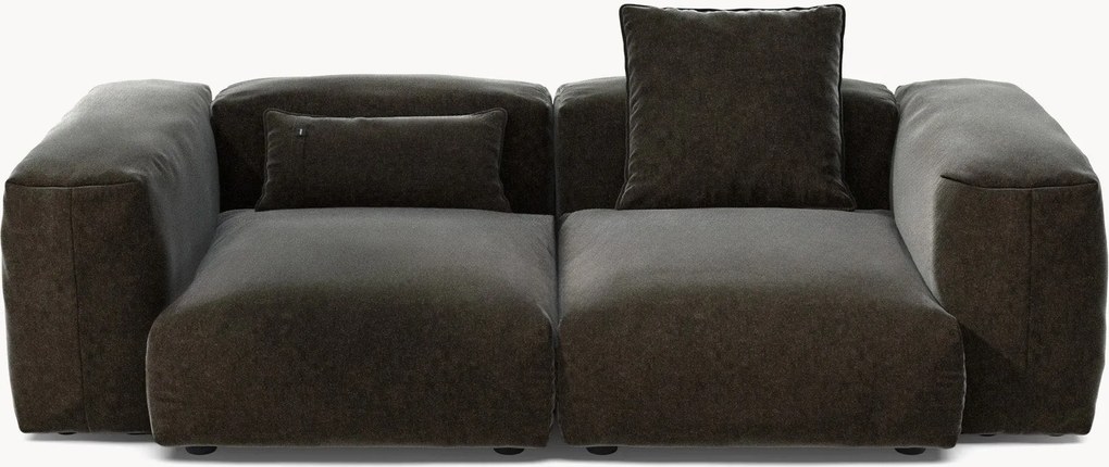 Fluwelen modulaire bank Vetsak (2-zits)