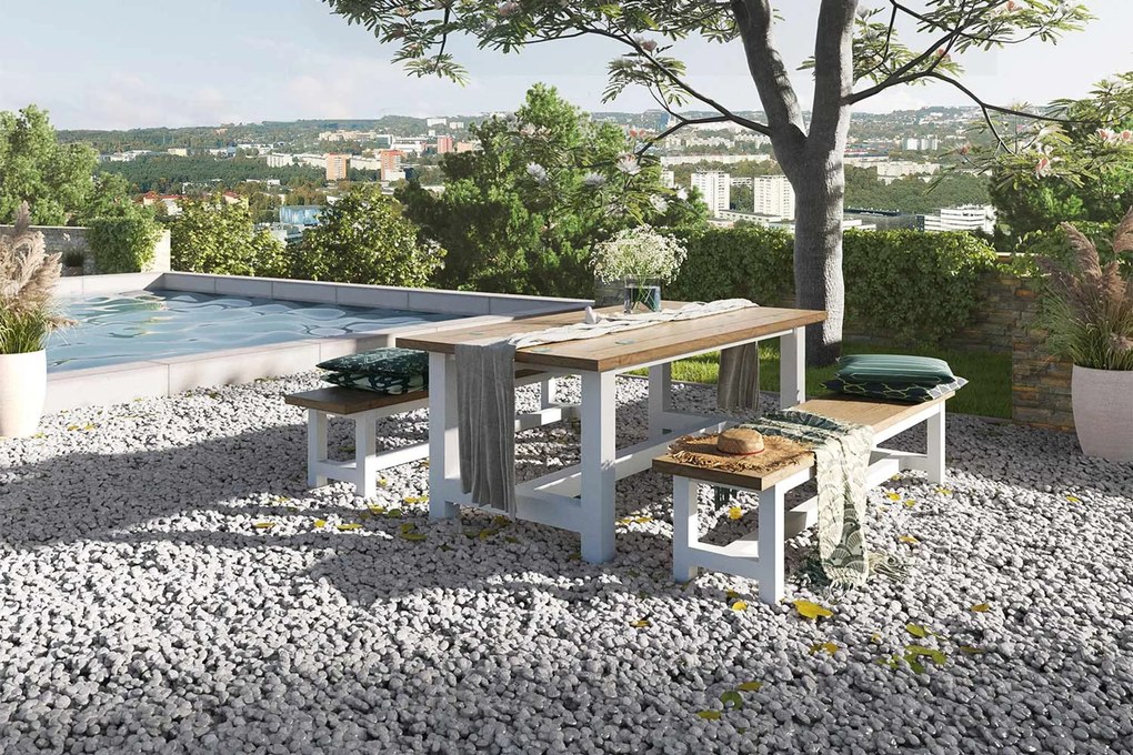 Picknick Set 4 personen 200 cm Teak Old teak greywash Lifestyle Garden Furniture Los