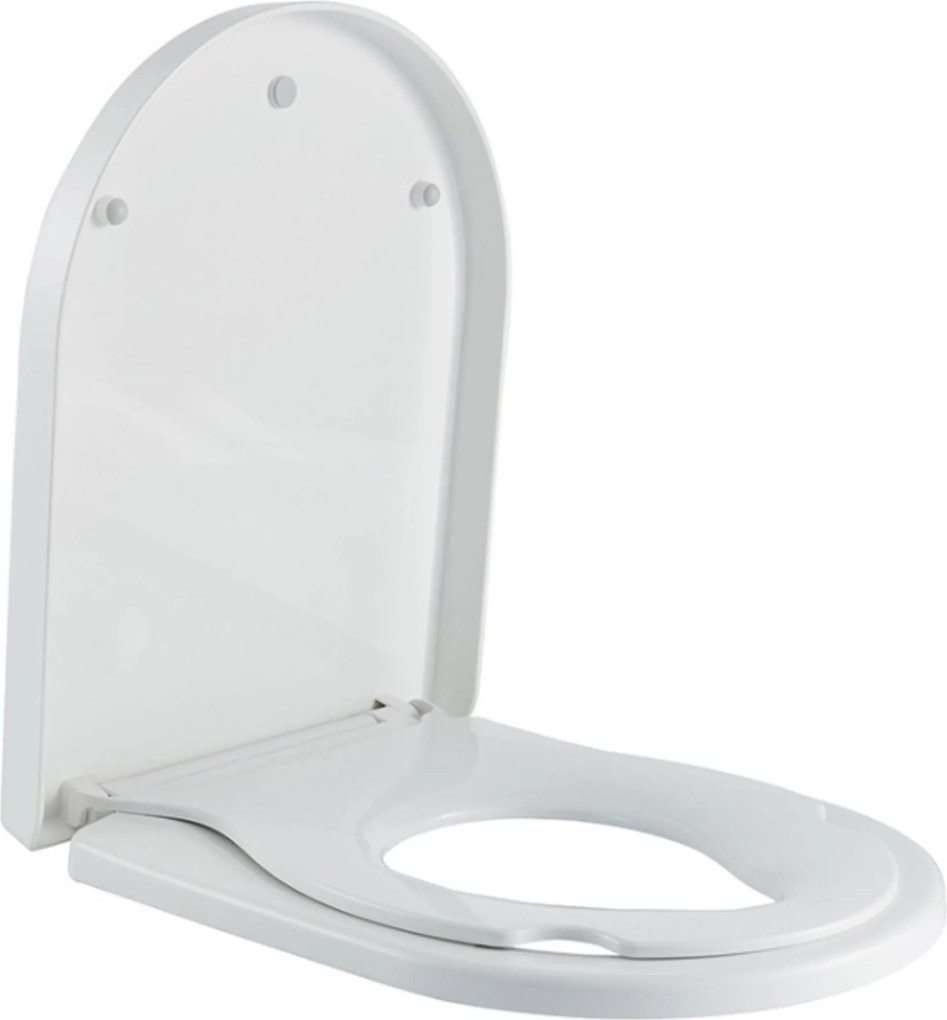 Saqu Touch Double toiletbril met kinderzitje, softclose en quickrelease 33,1x45,4 x4,7cm wit