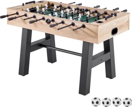 VEVOR Standaardformaat Tafelvoetbaltafel (1400 x 726 x 864 mm), Indoor Tafelvoetbaltafel voor Thuis, Familie en Speelkamer, Duurzame Set, Inclusief 4 Ballen & Scorekeeper & 2 Bekerhouders