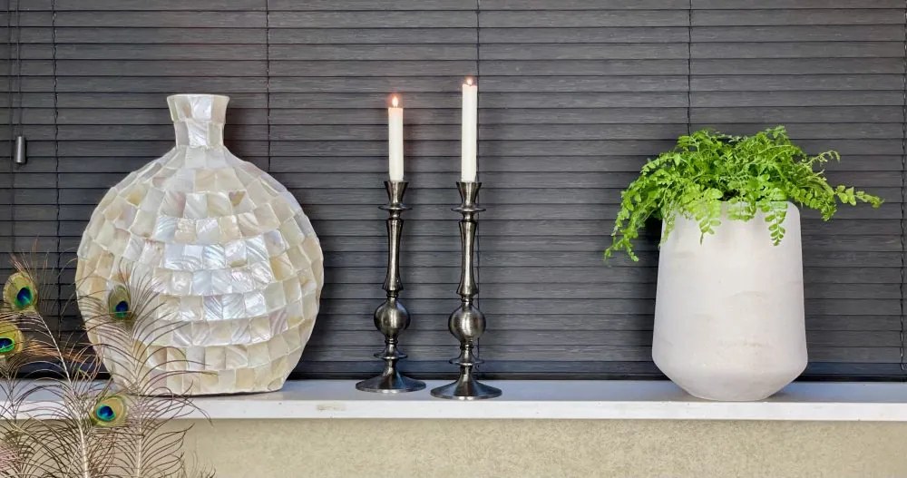 Bloempot wit – bloempot Marbella, middel – bloempot wit