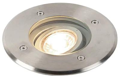 Buitenlamp Moderne grondspot staal 16,5 cm IP67 - Basic Round Modern GU10 Buitenverlichting Lamp