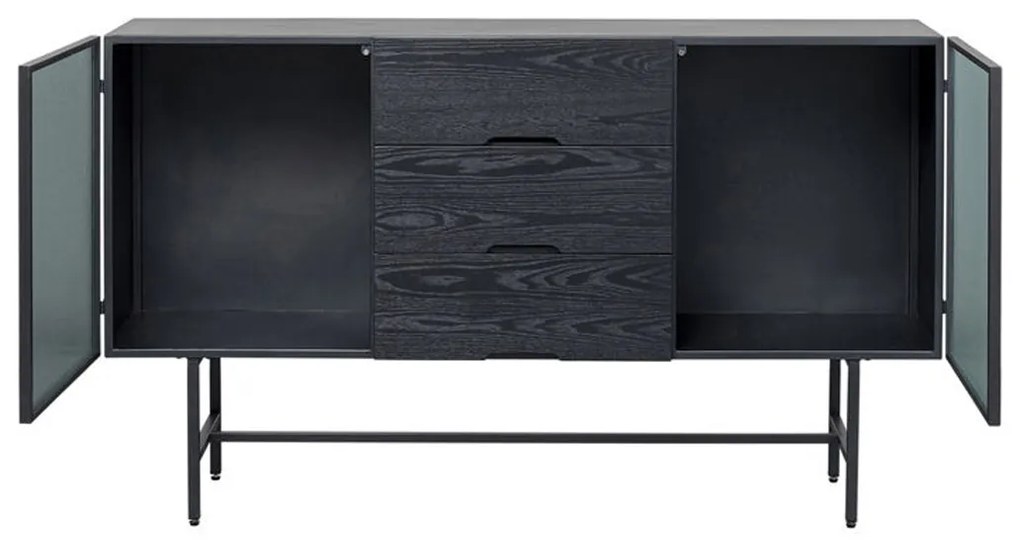 Kare Design San Diego Ribbelglas Dressoir Met Lades - 150x35x90cm.