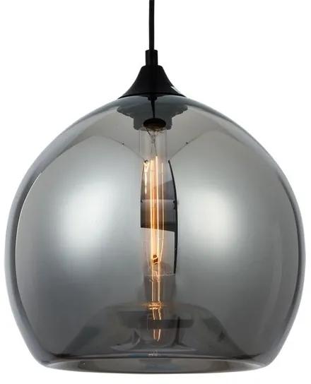 Smoke Glazen Design Hanglamp, â30x27cm, Zwart