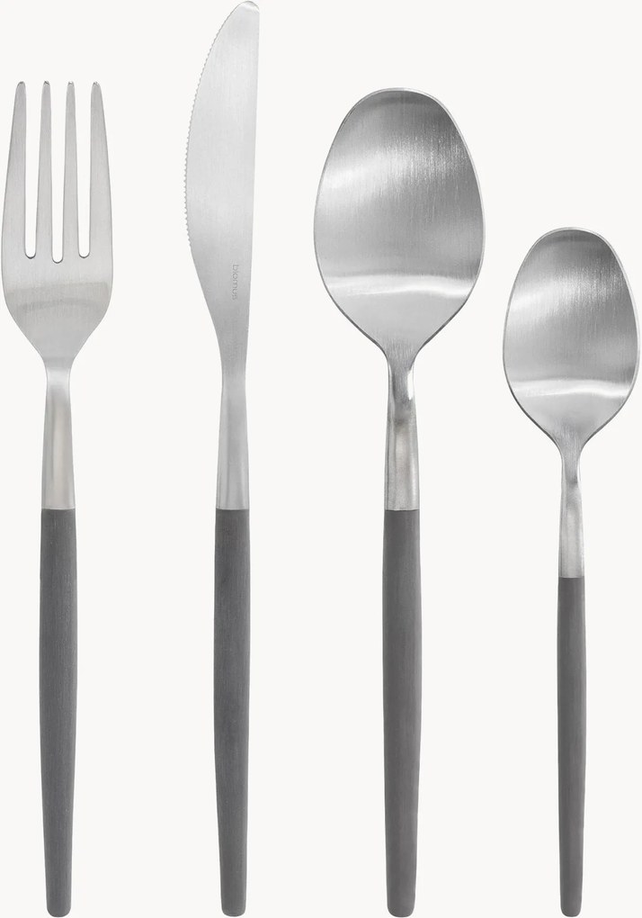 Mat geborstelde bestekset Maxime, 4 personen, 16-delig