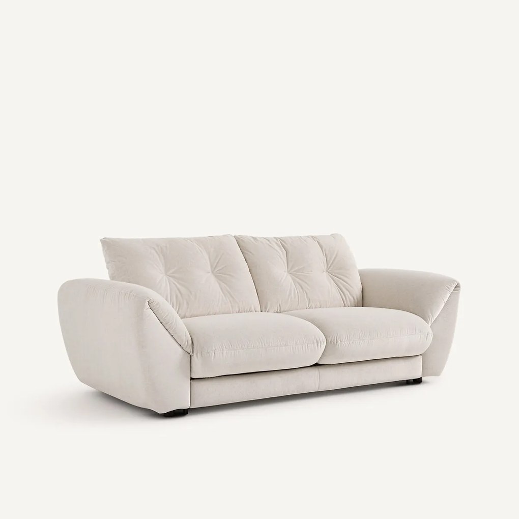 3-zits slaapbank in linnen fluweel, EDGAR