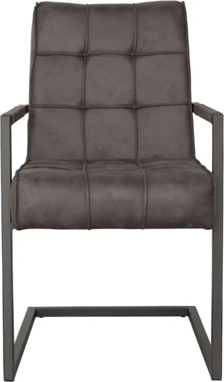 Eetkamerstoel - Jupiter - stof Cowboy retro lederlook antraciet